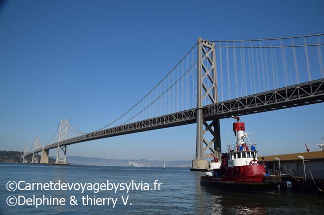 Le pont de San Francisco- ouest americain