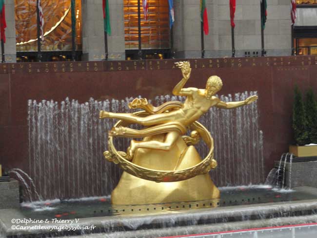 Rockefeller Center - Top of the Rock - statue Prométhée