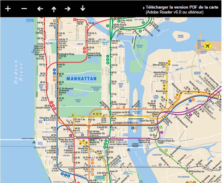 plan du métro New York 