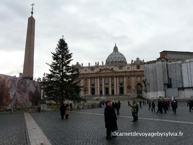 Noël à Rome- place St Pierre Noël à Rome