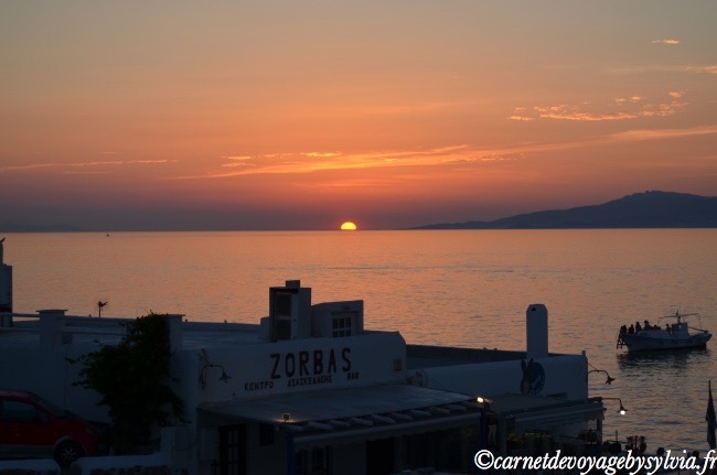 sunset à Mykonos