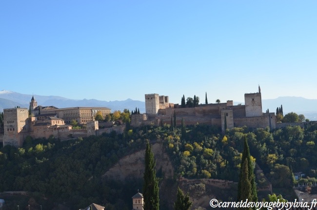 vue sur l'Alhambra depuis le Mirador