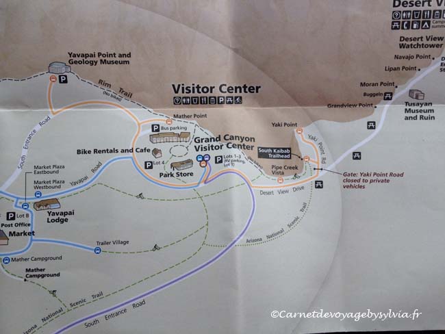 Carte du visitor center